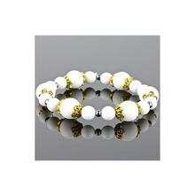 Бусики-Колечки Браслет Кахолонг, гематит "Джессика" арт. бП2248-14