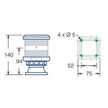 DHR Круговой огонь DHR DHR35 RGL35V 12 24 В 25 Вт желтый для судов до 20 м