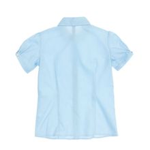 S Cool для девочки голубая с рукавом-фонариком Школа 2016