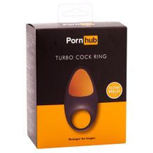 Эрекционное виброкольцо Turbo Cock Ring черный с желтым