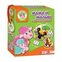 Игра настольная с липучками Мама и малыш, 3+