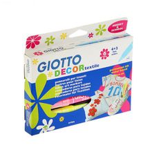 Фломастеры GIOTTO 494800 DECOR TEXTILE для декора по ткани 6 цв