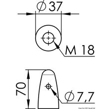Osculati Zinc ogive for propeller Ø 22 25 30 mm, 43.513.00