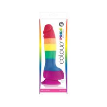 Радужный фаллоимитатор Pride Edition 6 Dildo - 21 см. разноцветный