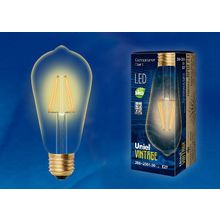 Uniel Лампа светодиодная Uniel Golden E27 5Вт K LED-ST64-5W GOLDEN E27 GLV22GO ID - 424651