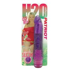 Seven Creations Водонепроницаемый фиолетовый вибромассажер H2O PATRIOT WATERPROOF VIBRATOR - 19 см. (фиолетовый)