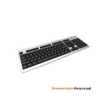 Клавиатура Gembird KB-8300U-SB-R серебристо-чёрная, USB