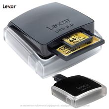 Картридер Lexar Professional Dual-Slot Reader CF и SDXC USB 3.0  LRW400CRBNA