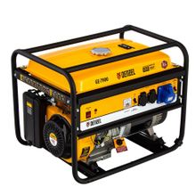 Генератор бензиновый GE 7900, 6.5 кВт, 220 В 50 Гц, 25 л, ручной пуск Denzel