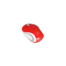 Logitech M187, беспроводная оптическая, 800dpi, USB, red, красная, 910-002737