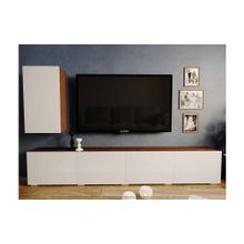 Case Гостиная Лия-3 с пеналом, Дуб вотан Белый глянец