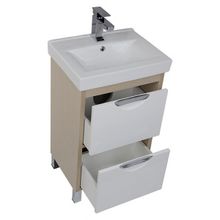 Тумба с раковиной Aquanet Гретта 50 светлый дуб