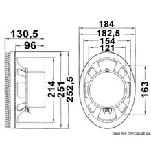 Osculati 3-way speakers 200 W, 29.727.01