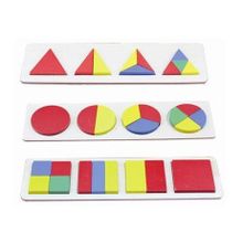 Деревянная рамка вкладыш Геометрия для малышей