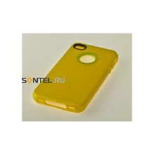 Силиконовая накладка для iPhone 4 4S вид №1 yellow