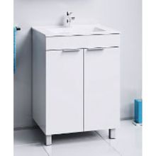 Aqwella Тумба с раковиной Бриг 60 белая, с дверцами