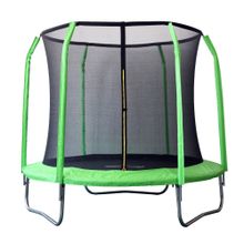 Батут SportElite 8FT 2,44м SportElite фиберглас, с защитной сеткой внутрь, салатовый, GB30201-8 FT