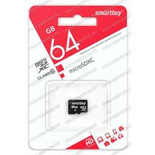 Карта памяти 64 Gb SmartBuy MicroSD (Class10)