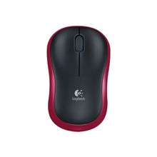Мышь Logitech Wireless Mouse M185 Black-Red USB