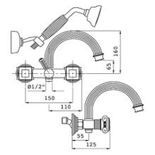 Смеситель Cezares Olimp VD 02 O для ванны с душем