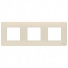 Рамка 3 поста UNICA STUDIO, бежевый |  код. NU200644 |  Schneider Electric