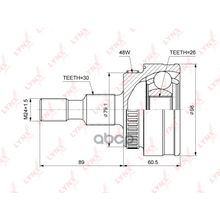 Шрус Наружный | Перед Прав Лев | Mercedes M-Class (W163) M230-M500 97-05 LYNXauto арт. CO3840A