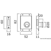 Osculati Yale lock right, 38.132.00DX