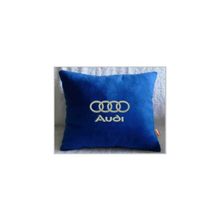  Подушка AUDI синяя вышивка серебро