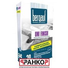 Шпатлёвка цементная базовая белая Bergauf UNI Finish, (20 кг) 64 шт под