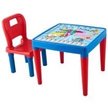 Набор мебели Pilsan Menekse&Hobby (стол+стул) цвет красно-синий
