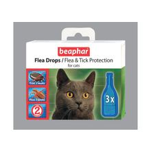 Беафар Flea Drops for Cats Капли для кошек от блох и клещей (диазинон) 3 пипетки