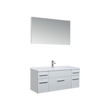 Aquanet Мебель для ванной Данте 110 с зеркалом и светильником (белый) - Раковина-столешница Данте 110