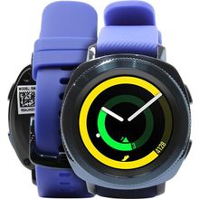 Samsung GEAR Sport    SM-R600NZBASER    Blue (1GHz, 768MbRAM, 1.2" 360x360 AMOLED, BT+WiFi+NFC+GPS, 4Gb, Tizen)