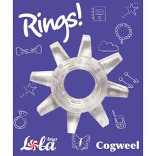 Lola toys Прозрачное эрекционное кольцо Rings Cogweel (прозрачный)