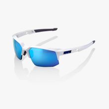 Очки спортивные 100% Speedcoupe Matte White   HiPER Blue Multilayer Mirror (61031-000-75)