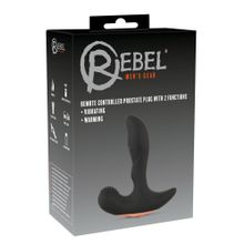 Orion Черный вибромассажер простаты Remote Controlled Prostate Plug with 2 Functions - 13,6 см. (черный)