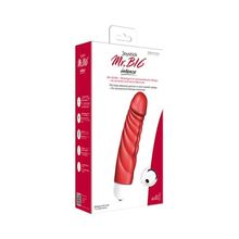 Красный вибратор с рёбрышками Mr. Big Intense - 18,4 см. Красный