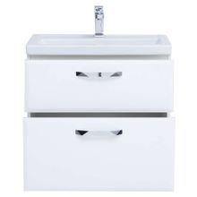 Тумба подвесная Sanstar Cristal 60 2 ящ, белая (ум-к Фостер 60)