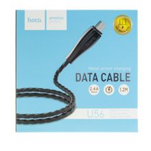 Data кабель USB HOCO U56 micro usb серый