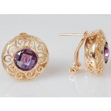 Серьги с аметистом "Восточное солнце"