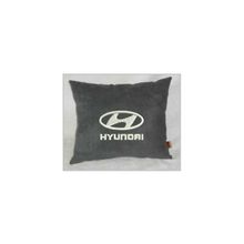  Подушка Hyundai т. серая вышивка серебро