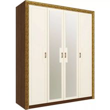 Олмеко Шкаф Айрум 06.73 с зеркалом дуб кальяри кремовый металлик ID - 313143