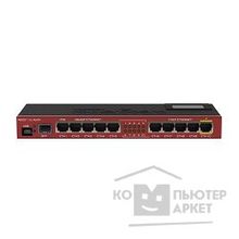 Mikrotik RB2011UiAS-IN RouterBOARD Роутер для помещений: 10 Ethernet 5 Gigabit , 1 SFP, 128 МБ RAM, сенсорный дисплей и раздача PoE-питания