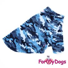Джемпер из флиса для собак ForMyDogs синий камуфляж FW498 3-2017