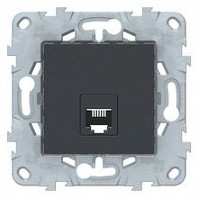 Розетка телефонная 1xRJ11 UNICA NEW, антрацит |  код. NU549254 |  Schneider Electric