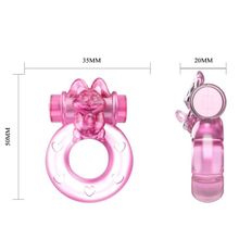 Розовое эрекционное кольцо с вибрацией Ring Розовый