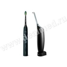 Набор Philips Sonicare HX8424 32 Black (электрическая щетка ProtectiveClean + ирригатор Airfloss Ultra, черного цвета), Philips, Нидерланды