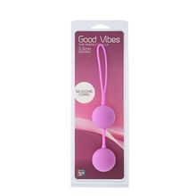 Розовые вагинальные шарики на силиконовой связке GOOD VIBES THE PERFECT BALLS PINK Розовый