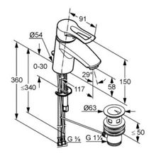 Смеситель для раковины Kludi MX (331250562)