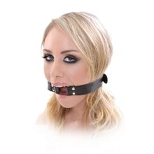 Чёрный кляп-кольцо Beginner s Open Mouth Gag Черный